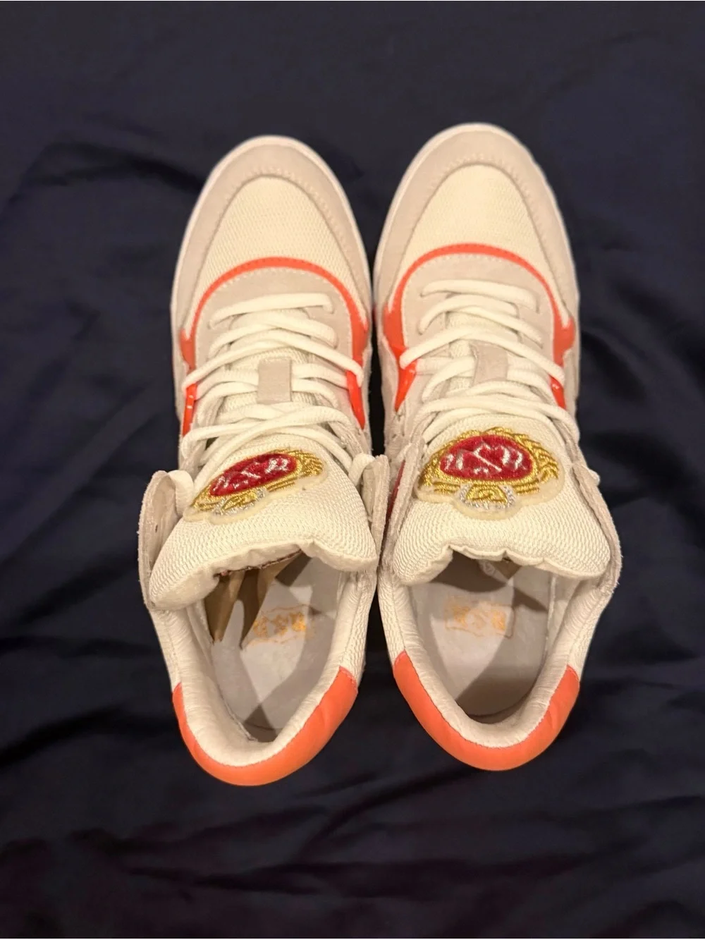 Ash White and Orange Women's Wedge Sneakers- Great find!